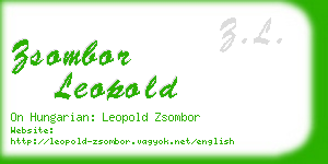 zsombor leopold business card